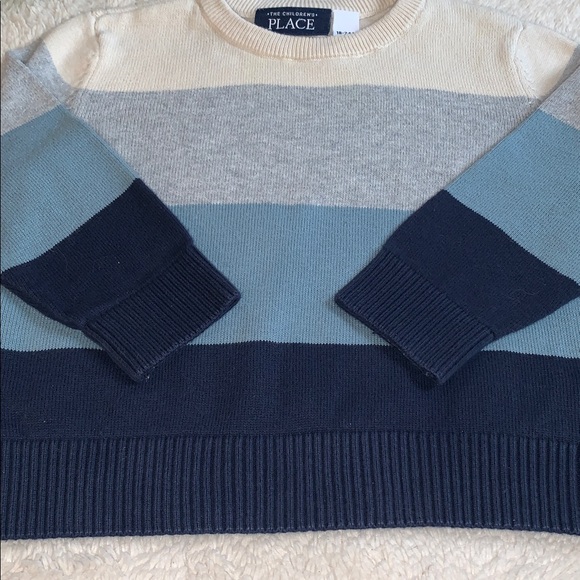 Children’s Place Blue Gray Sweater 18-24M EUC Crewneck - Picture 6 of 9